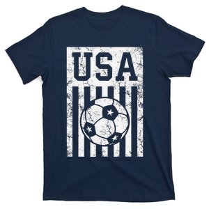 Usa Soccer American Flag American Soccer Fan T-Shirt