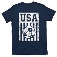 Usa Soccer American Flag American Soccer Fan T-Shirt