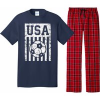 Usa Soccer American Flag American Soccer Fan Pajama Set