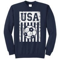 Usa Soccer American Flag American Soccer Fan Tall Sweatshirt