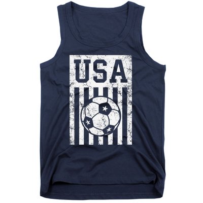 Usa Soccer American Flag American Soccer Fan Tank Top