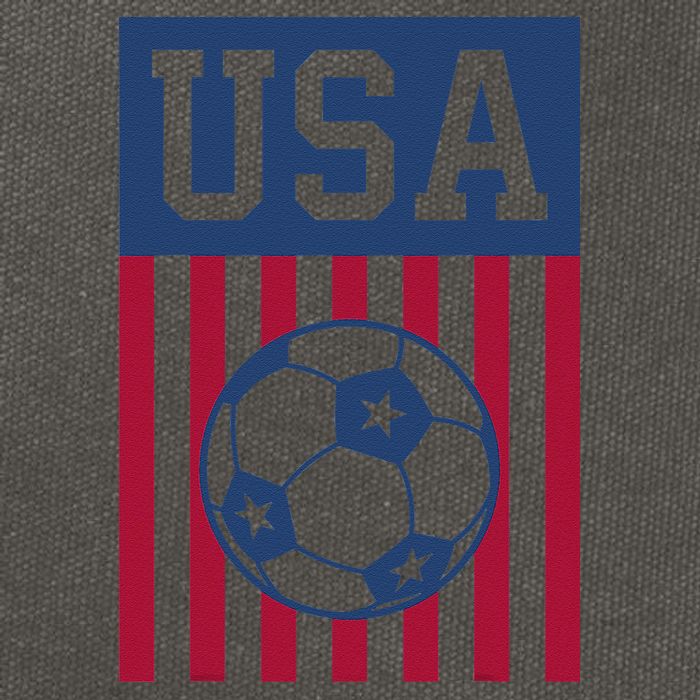 Usa Soccer American Soccer Fan Cotton Canvas Backpack