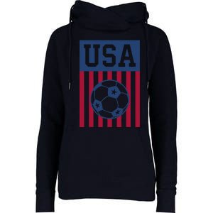 Usa Soccer American Soccer Fan Womens Funnel Neck Pullover Hood