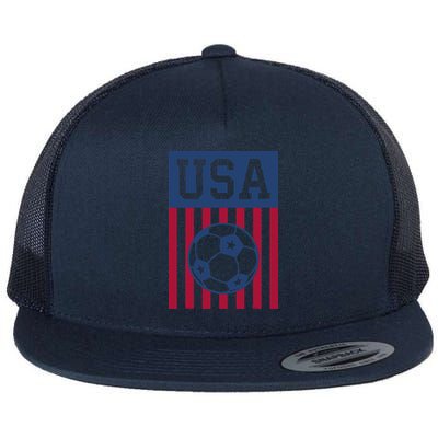 Usa Soccer American Soccer Fan Flatbill Hat