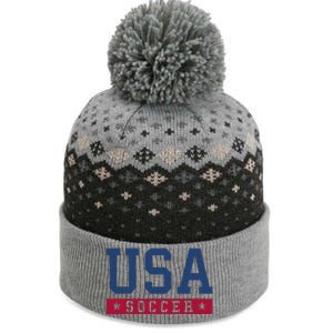 Usa Soccer American Soccer Fan The Baniff Cuffed Pom Beanie