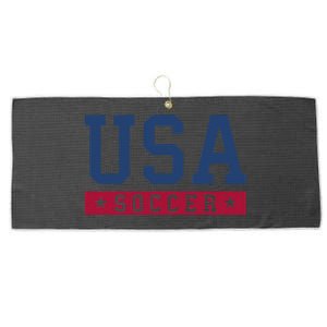 Usa Soccer American Soccer Fan Large Microfiber Waffle Golf Towel