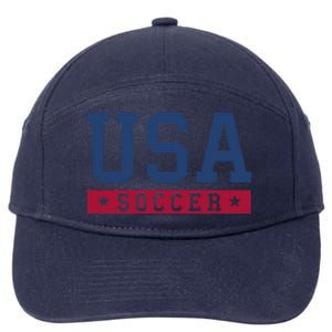 Usa Soccer American Soccer Fan 7-Panel Snapback Hat