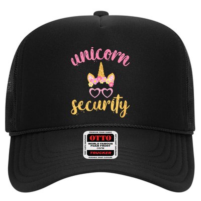 Unicorn Security Adult Dad Mom Daughter Halloween Costume Trucker Hat