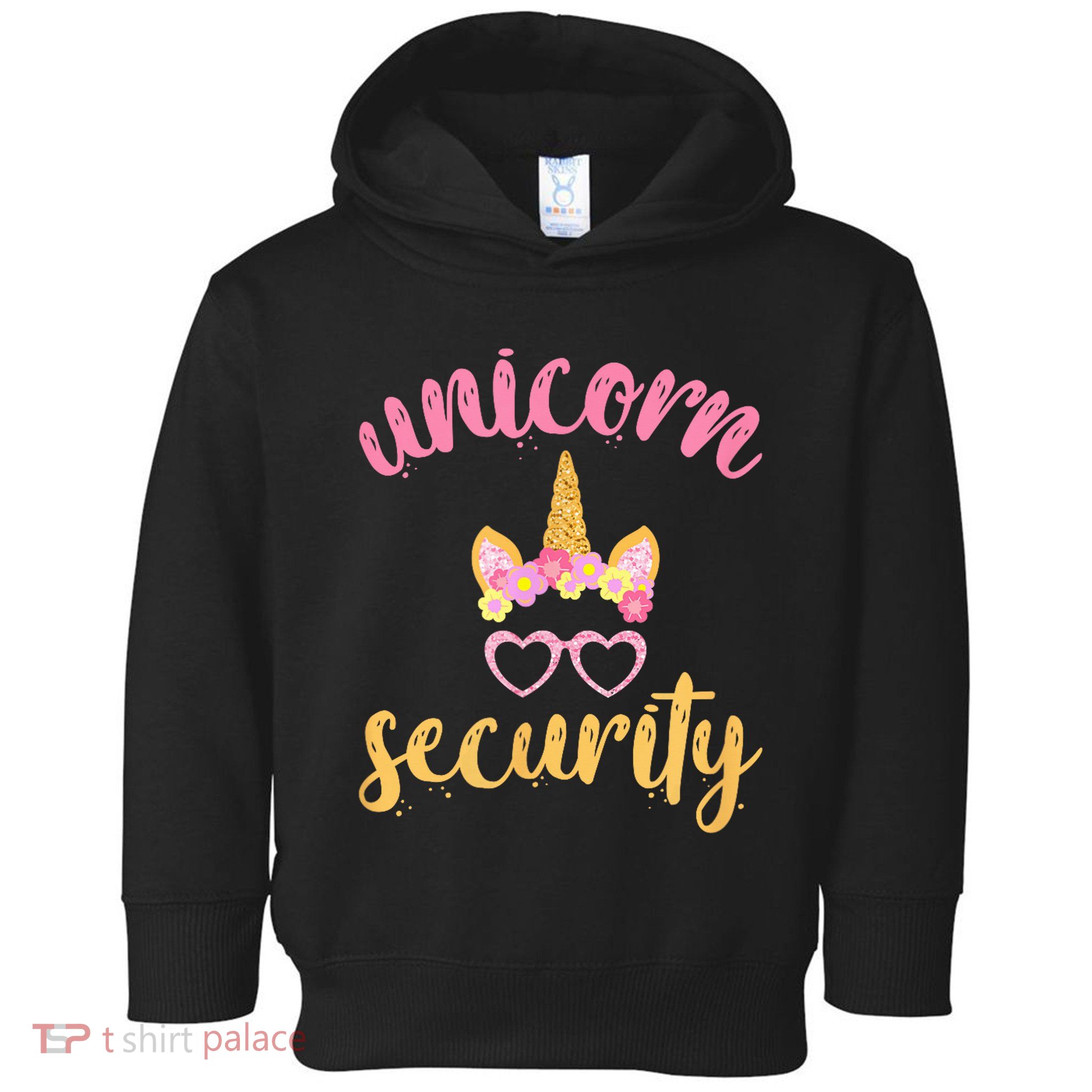Unicorn Security Adult Dad Mom Daughter Halloween Costume Toddler Hoodie