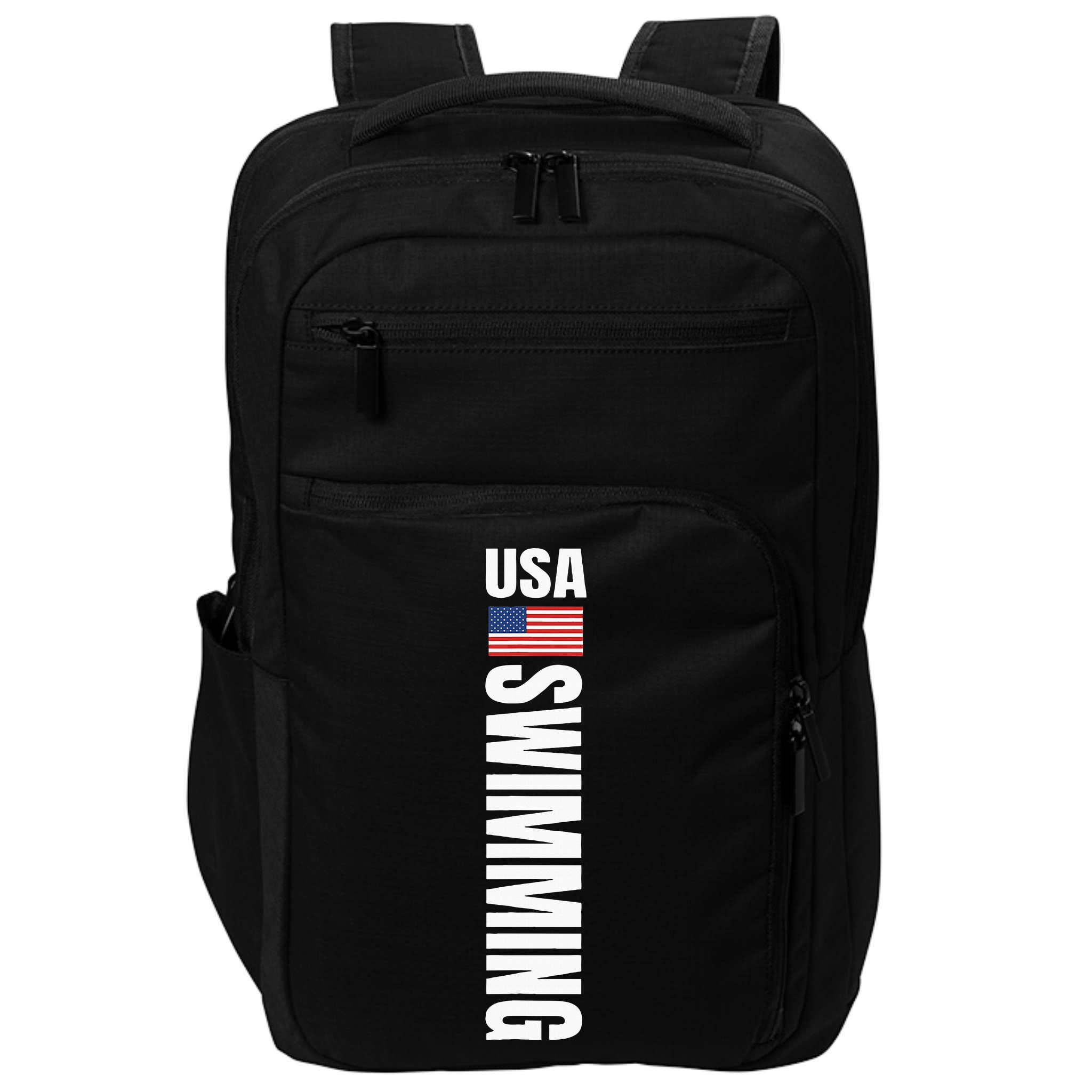 Usa Swimming American Flag Swim Sport Team Impact Tech Backpack