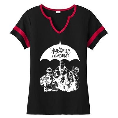 Umbrella Sketch Academy Ladies Halftime Notch Neck Tee