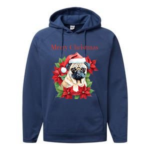 Ugly Sweater All I Want For Christmas Is My Pug Xmas Gift Performance Fleece Hoodie