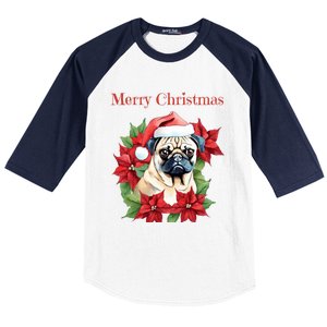 Ugly Sweater All I Want For Christmas Is My Pug Xmas Gift Baseball Sleeve Shirt