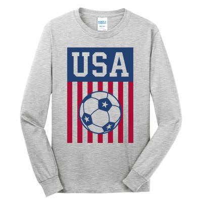 Usa Soccer American Tall Long Sleeve T-Shirt