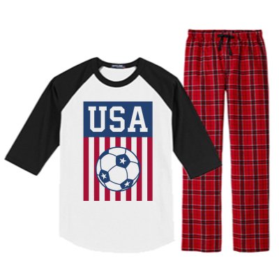 Usa Soccer American Raglan Sleeve Pajama Set