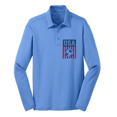 Usa Soccer American Silk Touch Performance Long Sleeve Polo