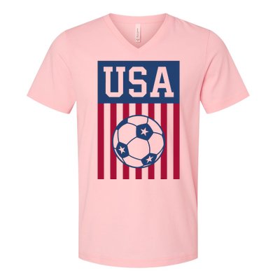 Usa Soccer American V-Neck T-Shirt