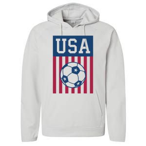 USA Soccer American Soccer Fan Performance Fleece Hoodie