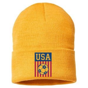 USA Soccer American Soccer Fan Sustainable Knit Beanie