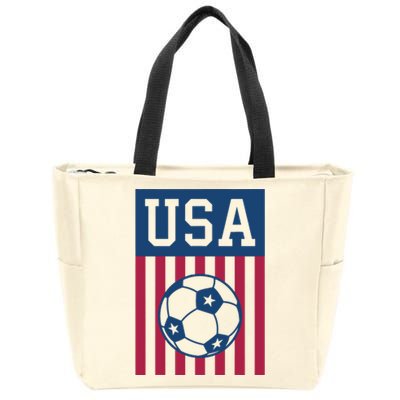 USA Soccer American Soccer Fan Zip Tote Bag