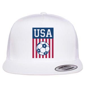 USA Soccer American Soccer Fan Flat Bill Trucker Hat