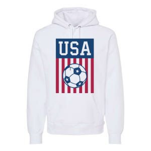 USA Soccer American Soccer Fan Premium Hoodie