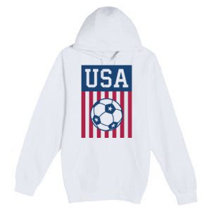 USA Soccer American Soccer Fan Premium Pullover Hoodie