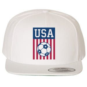 USA Soccer American Soccer Fan Wool Snapback Cap