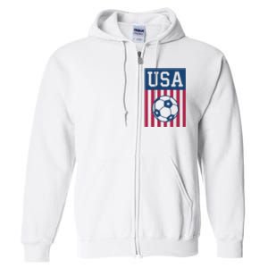 USA Soccer American Soccer Fan Full Zip Hoodie