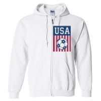 USA Soccer American Soccer Fan Full Zip Hoodie