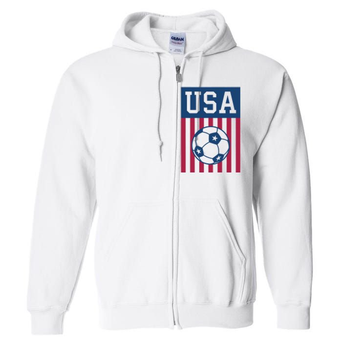 USA Soccer American Soccer Fan Full Zip Hoodie