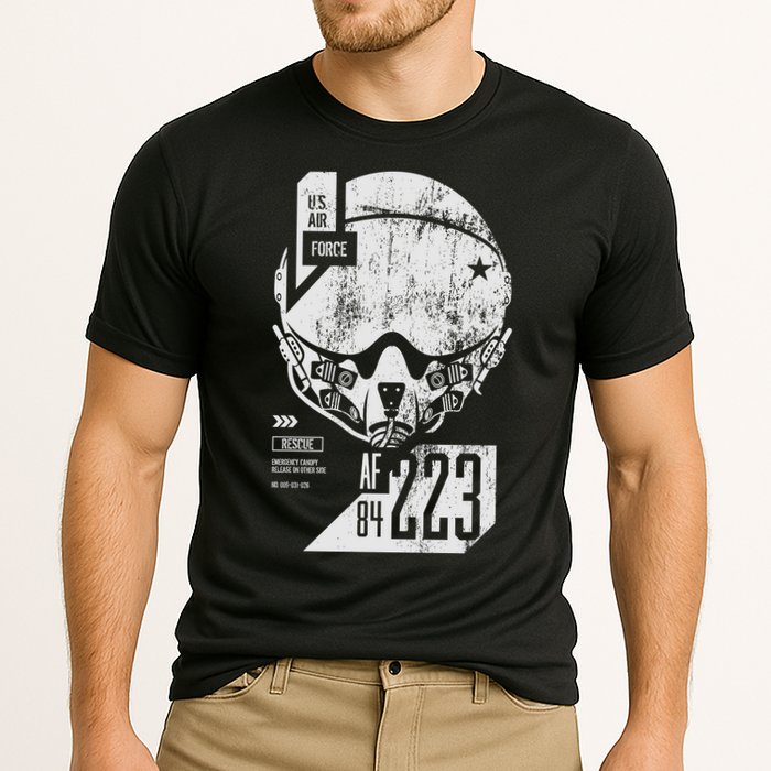 USAF Superior Pilot Helmet  Cooling Performance Crew T-Shirt