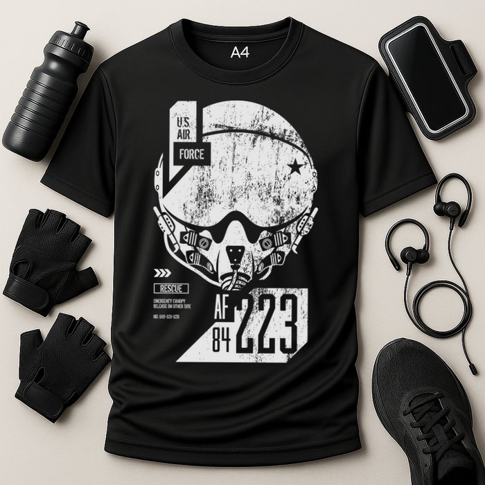 USAF Superior Pilot Helmet  Cooling Performance Crew T-Shirt