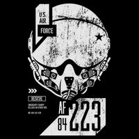 USAF Superior Pilot Helmet  Cooling Performance Crew T-Shirt