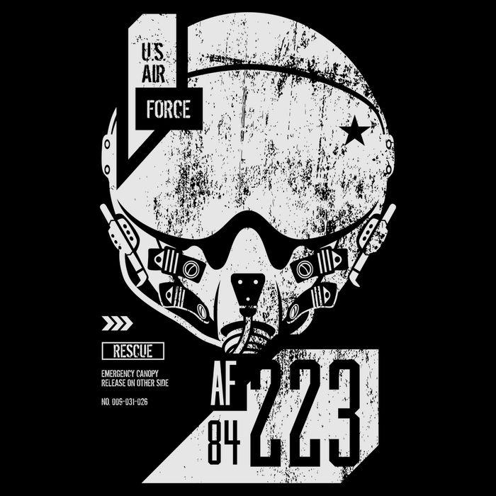 USAF Superior Pilot Helmet  Cooling Performance Crew T-Shirt