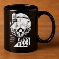 USAF Superior Pilot Helmet  11oz C Handle Ceramic Mug