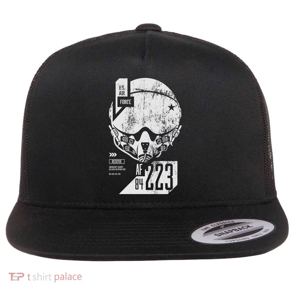 USAF Superior Pilot Helmet  Flat Bill Trucker Hat