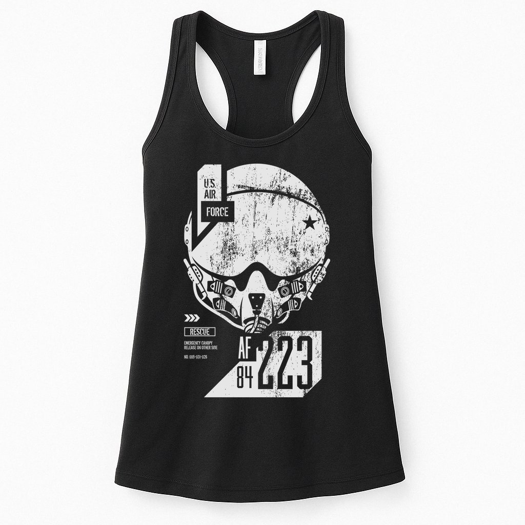 USAF Superior Pilot Helmet  Womens Tank Top