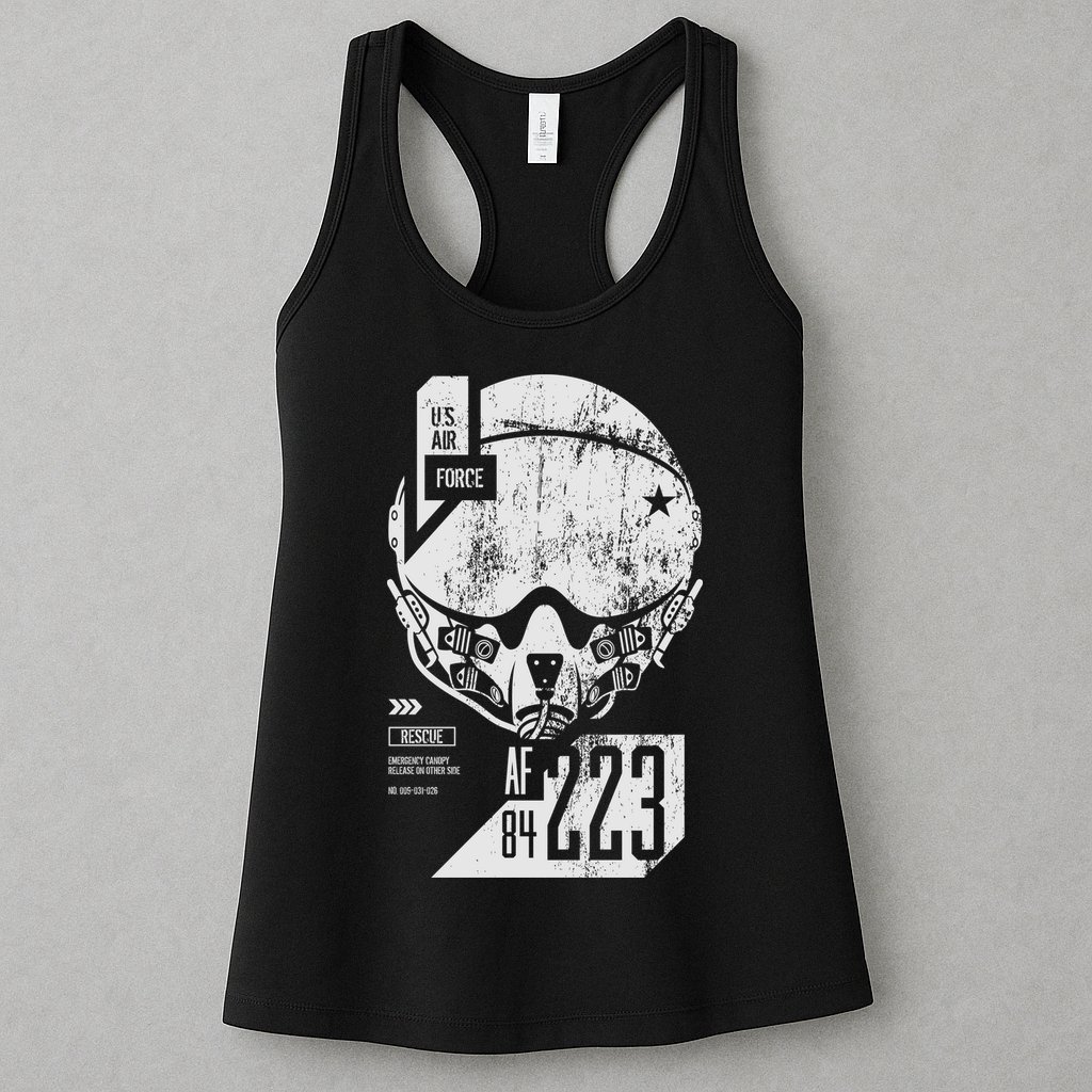 USAF Superior Pilot Helmet  Womens Tank Top