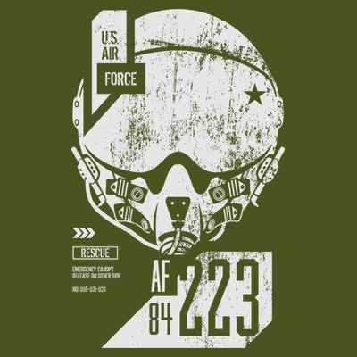 USAF Superior Pilot Helmet  T-Shirt