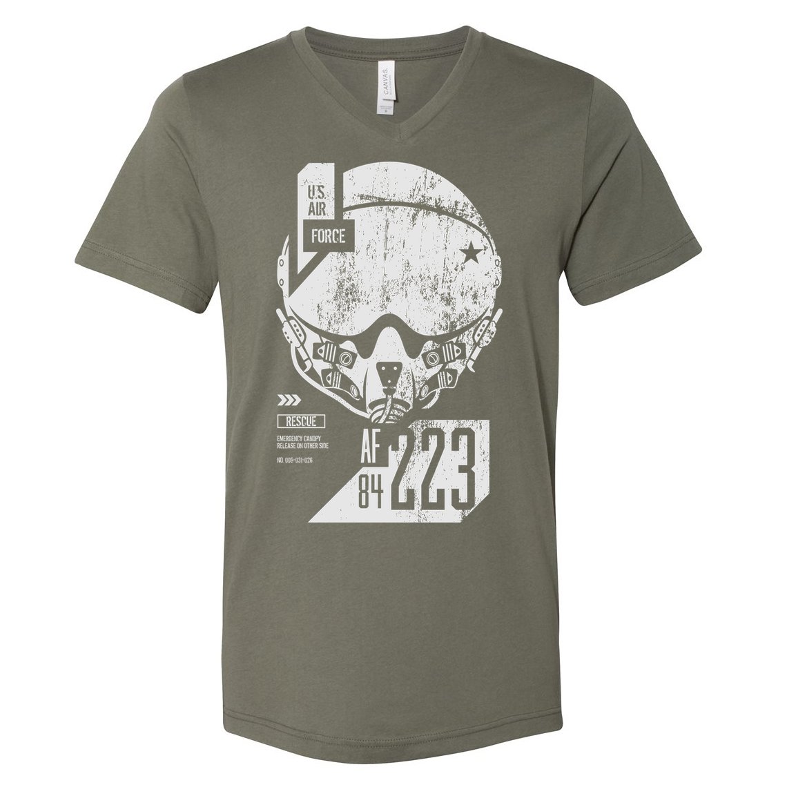 USAF Superior Pilot Helmet  V-Neck T-Shirt