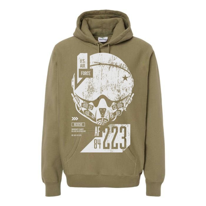 USAF Superior Pilot Helmet  Premium Hoodie