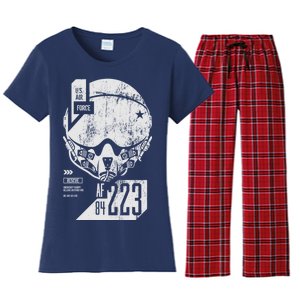 USAF Superior Pilot Helmet  Women's Flannel Pajama Set