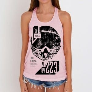 USAF Superior Pilot Helmet  Women's Knotted Racerback Tank