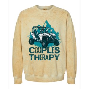 UTV Side By Side Couples Therapy  Colorblast Crewneck Sweatshirt