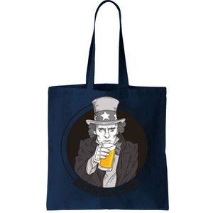 Uncle Sam Beer Tote Bag