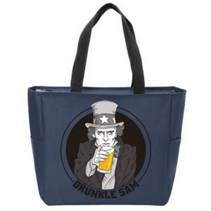 Uncle Sam Beer Zip Tote Bag