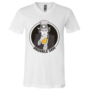 Uncle Sam Beer V-Neck T-Shirt