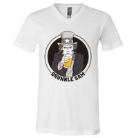 Uncle Sam Beer V-Neck T-Shirt