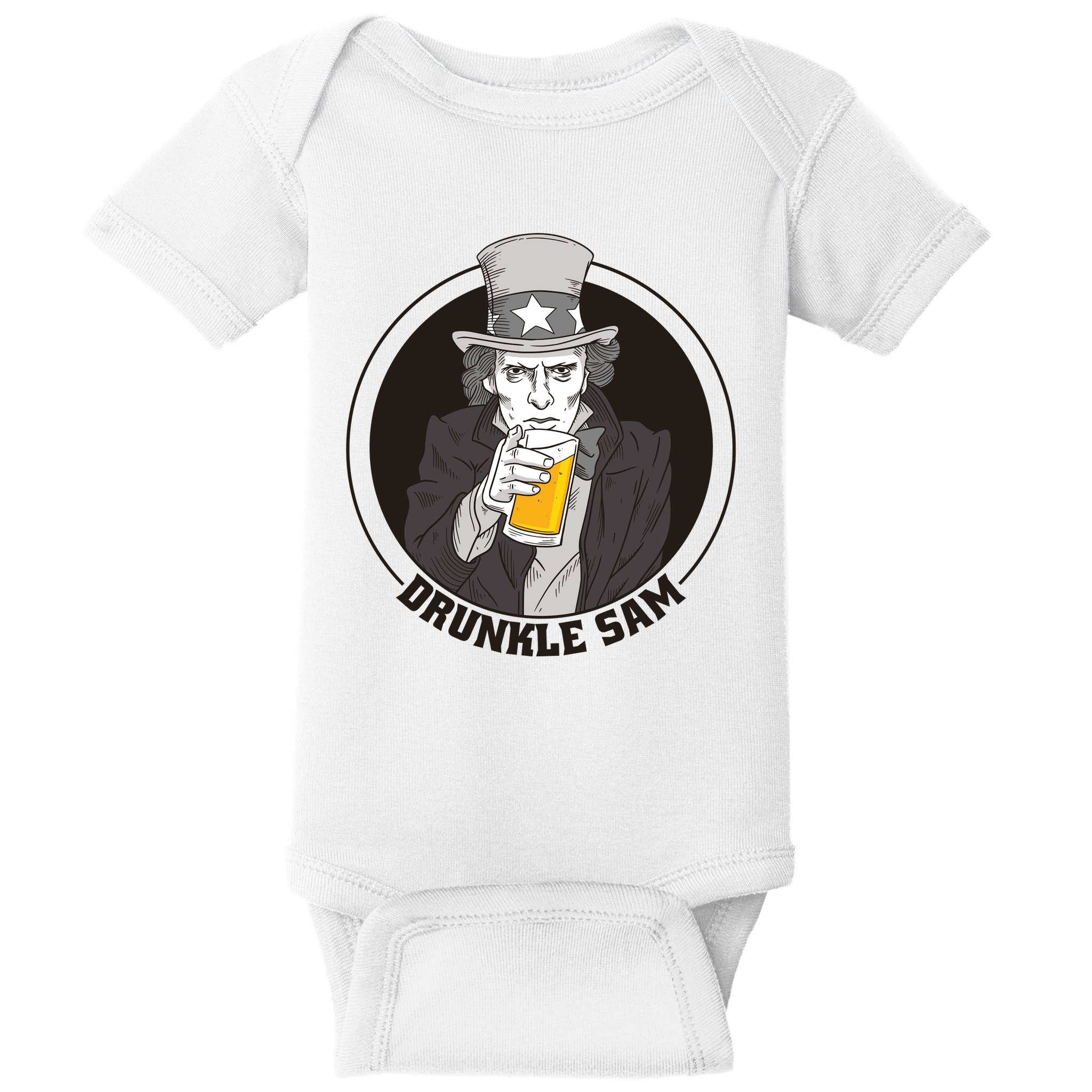 Uncle Sam Beer Baby Bodysuit